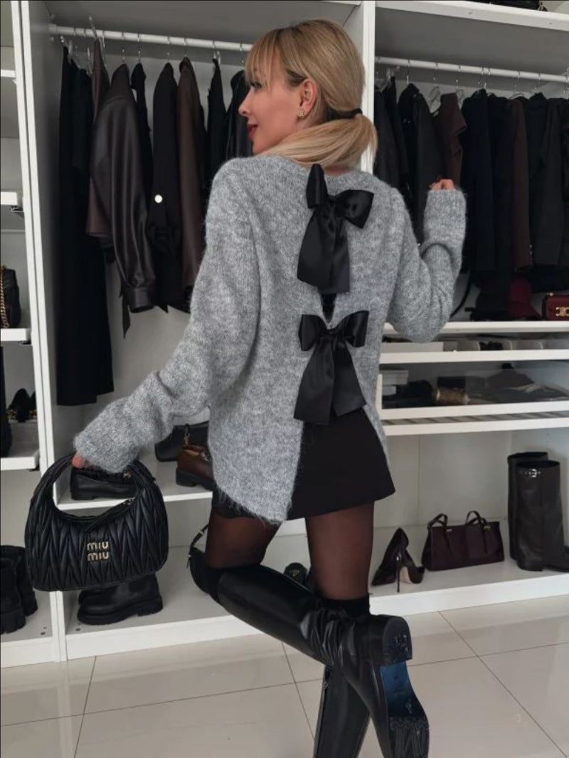 Damer Modernt Stickat Tröja med Slitsdetaljer Eva Jonsson-Eva Jonsson