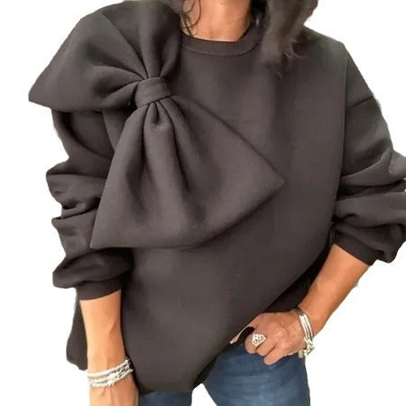 Damer Modernt Sweatshirt med dekorativt snörningsdetalj Mirla-Eva Jonsson