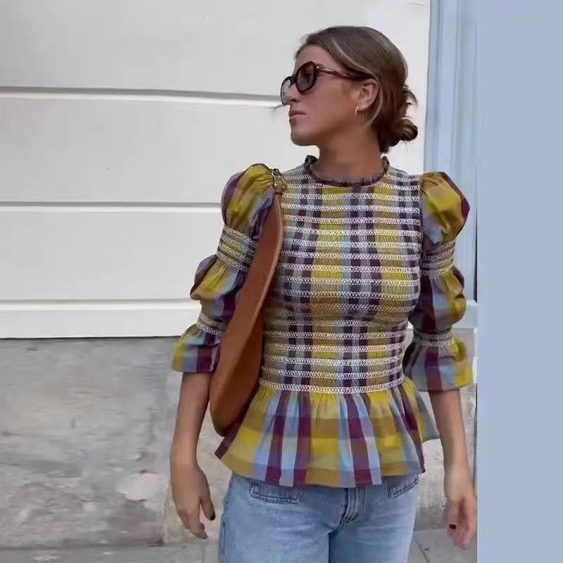 Damer Modernt, off-shoulder blusklänning med rynkdetaljer Eva Jonsson-Eva Jonsson