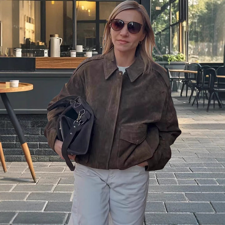 Damer Modet Wildlederjacka i avslappnad stil Eva Jonsson-Eva Jonsson