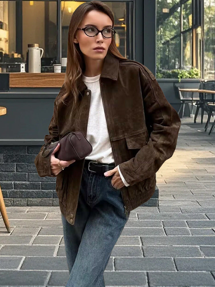 Damer Modet Wildlederjacka i avslappnad stil Eva Jonsson-Eva Jonsson
