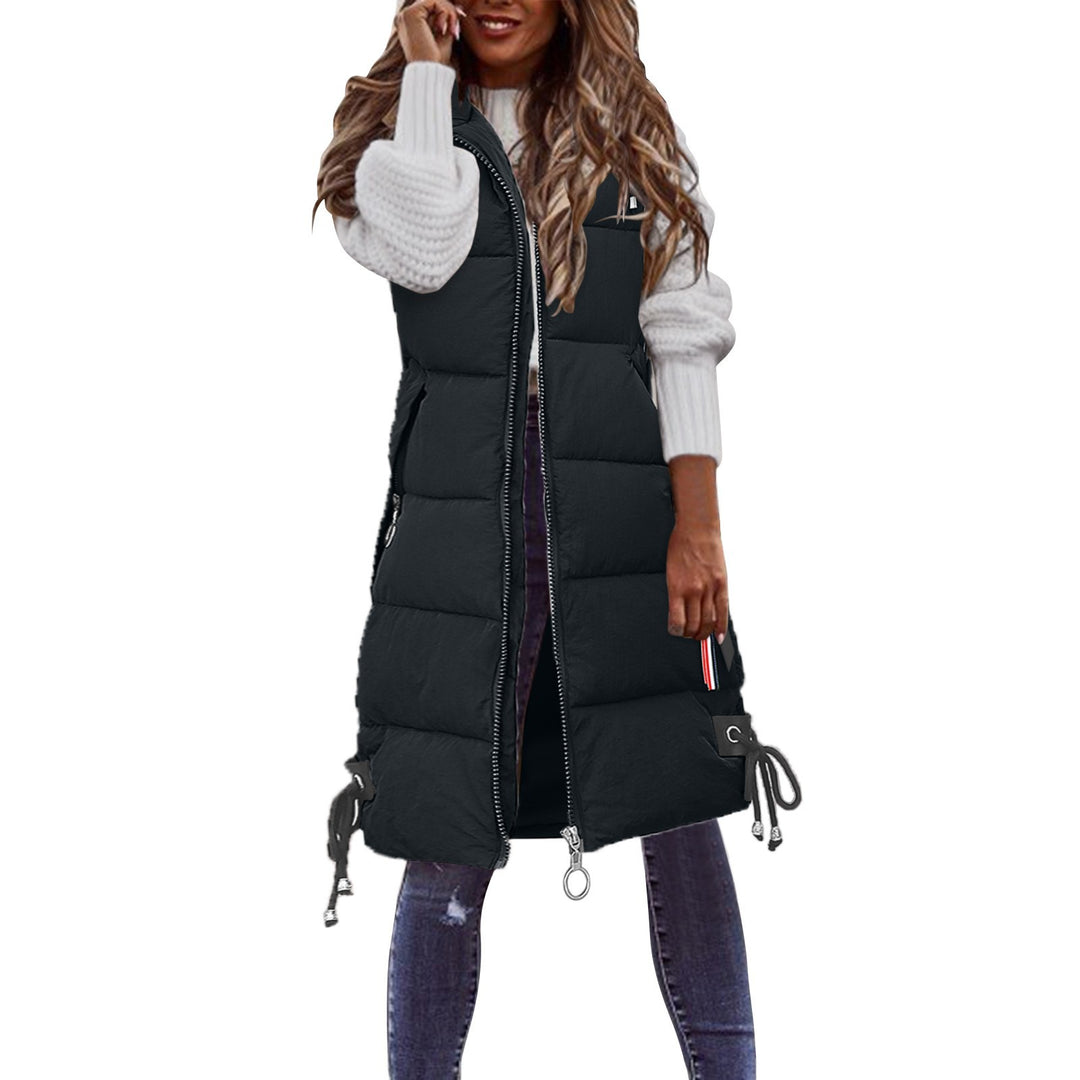 Damer Modet quilted vest med praktiska fickor och justerbar dragsko Mirla-Eva Jonsson