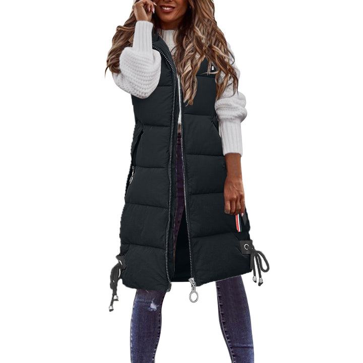 Damer Modet quilted vest med praktiska fickor och justerbar dragsko Mirla-Eva Jonsson