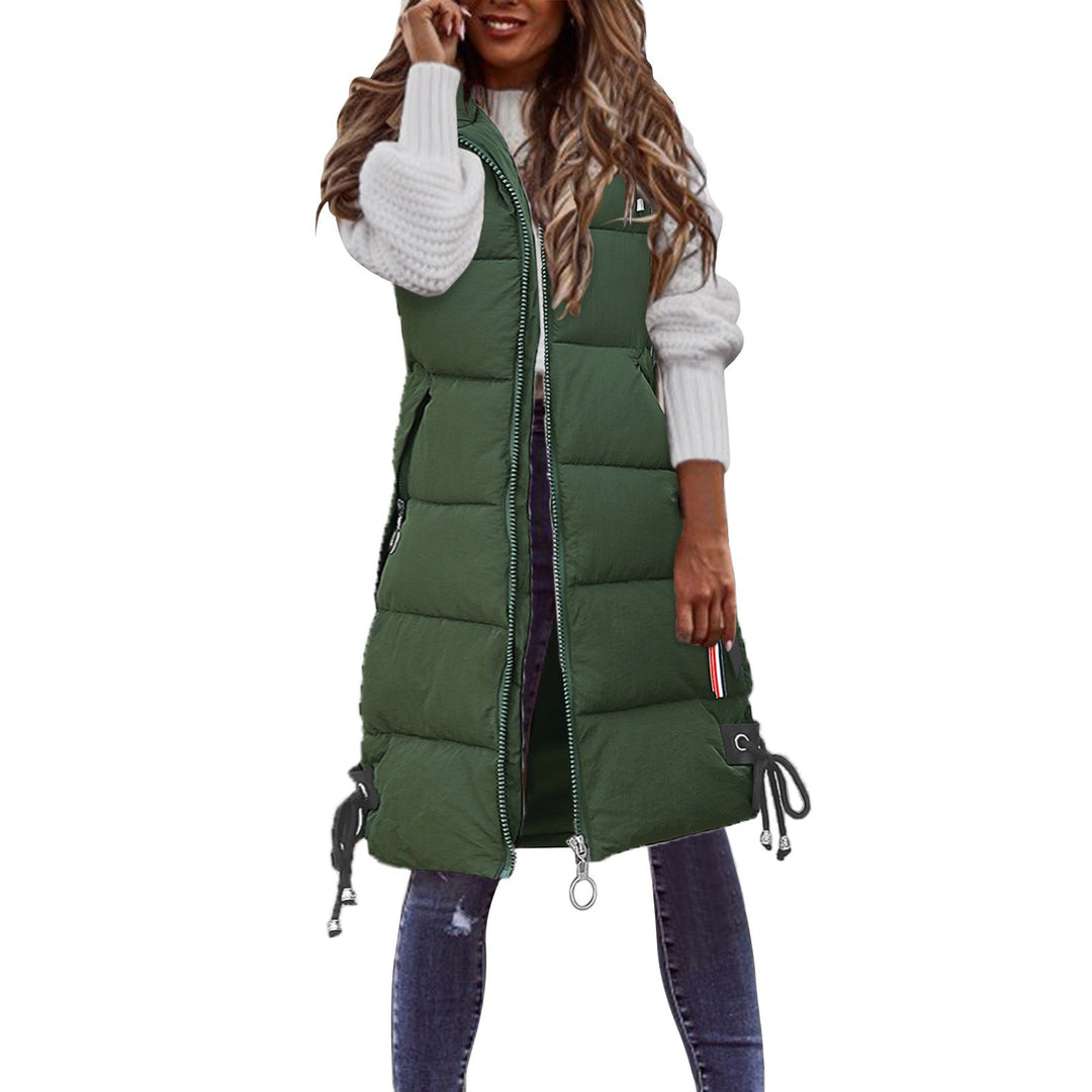 Damer Modet quilted vest med praktiska fickor och justerbar dragsko Mirla-Eva Jonsson