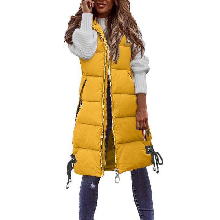 Damer Modet quilted vest med praktiska fickor och justerbar dragsko Mirla-Eva Jonsson