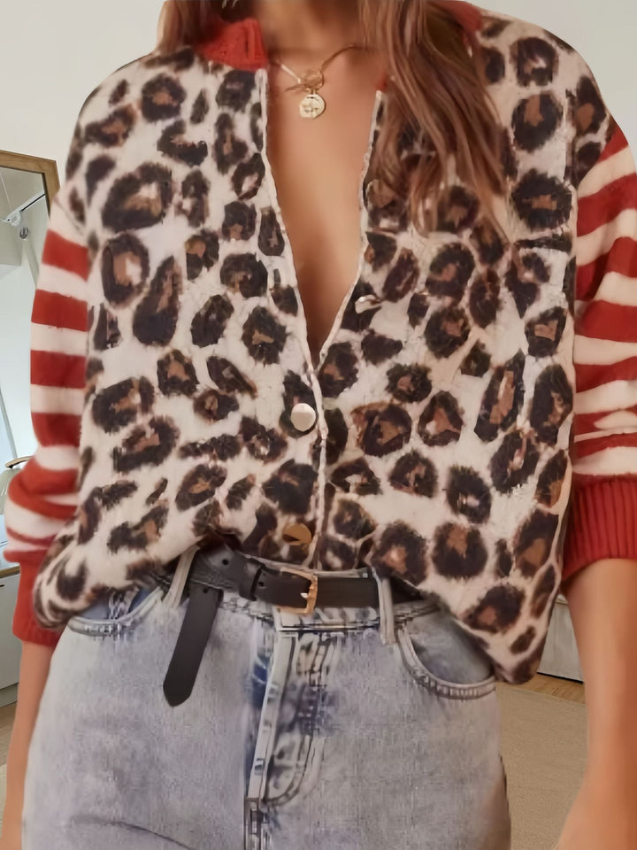 Damer Modetrend Jacket med djurmönster och randiga ärmar Mirla-Eva Jonsson