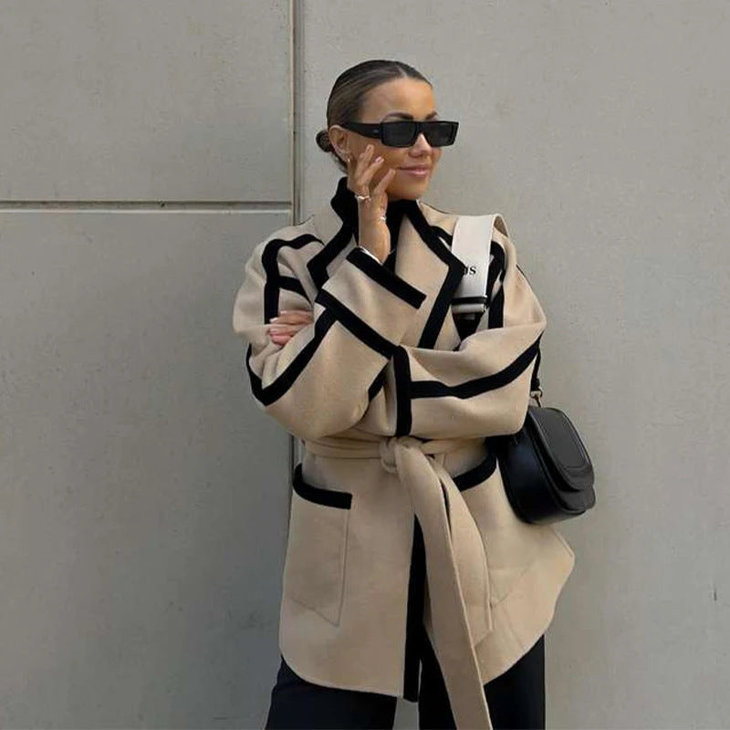Damer Modetrend Wrap-jacka med grafisk design Mirla-Eva Jonsson