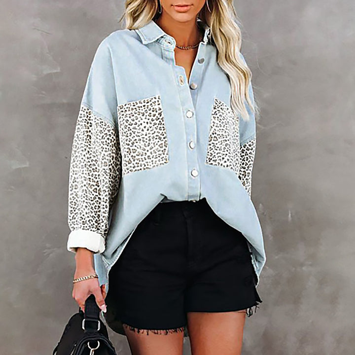 Damer Modetrend blus med leopardsmönster och oversized passform Mirla-Eva Jonsson