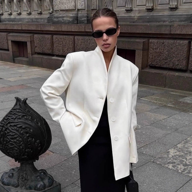 Damer Modig Oversized Blazer med strukturerad krage och eleganta knappdetaljer Eva Jonsson-Eva Jonsson