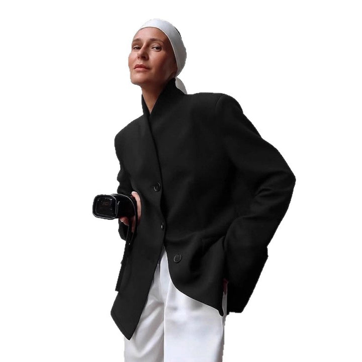 Damer Modig Oversized Blazer med strukturerad krage och eleganta knappdetaljer Eva Jonsson-Eva Jonsson