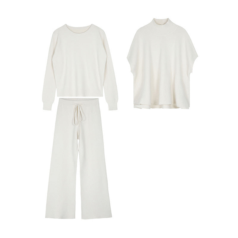 Damer Modig Stickad Känn med oversized Tröja och Vida Byxor Eva Jonsson-Eva Jonsson