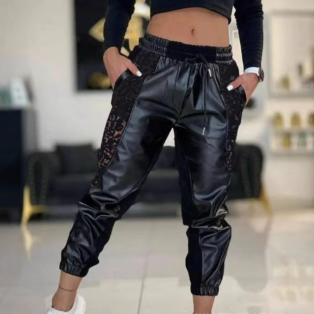Damer Modiga Sportbyxor med elegant spetsdetalj Mirla-Eva Jonsson