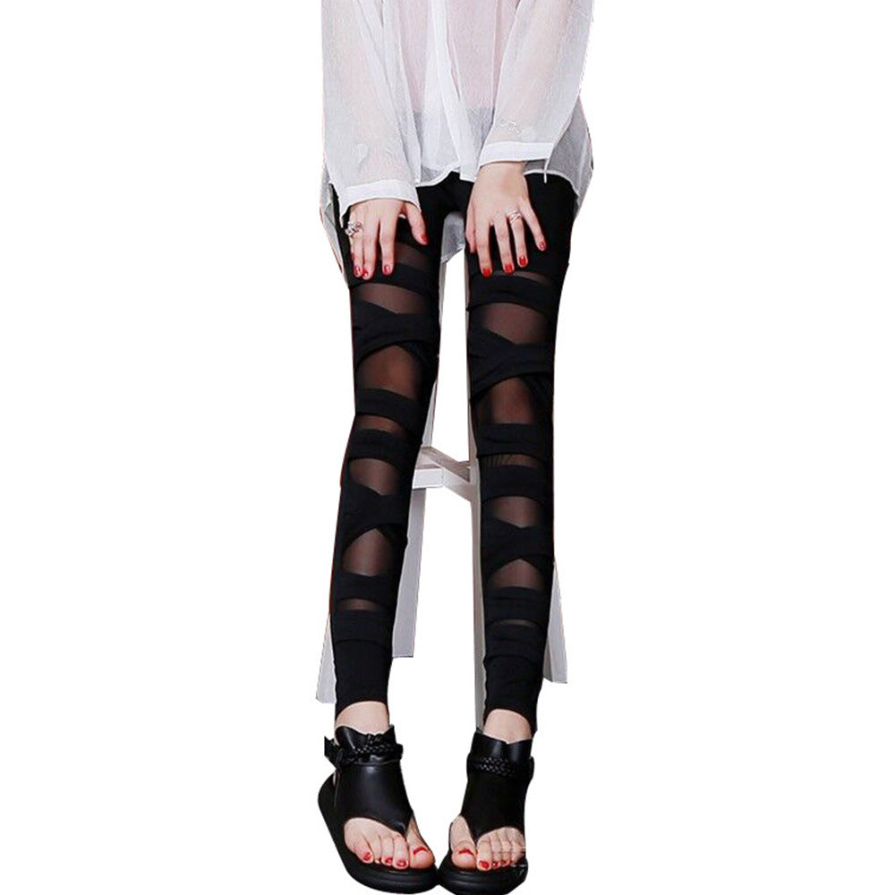 Damer Modiga leggings med transparenta insättningar och unik design Mirla-Eva Jonsson