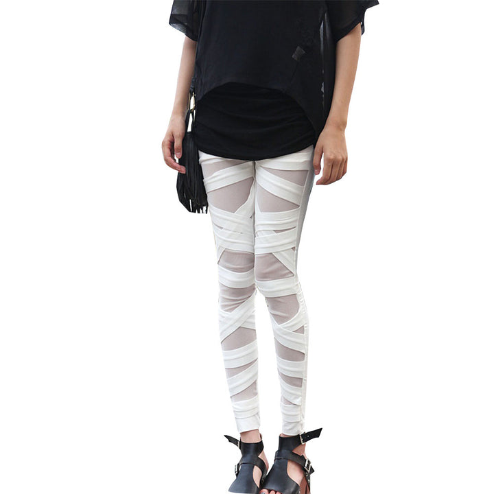 Damer Modiga leggings med transparenta insättningar och unik design Mirla-Eva Jonsson
