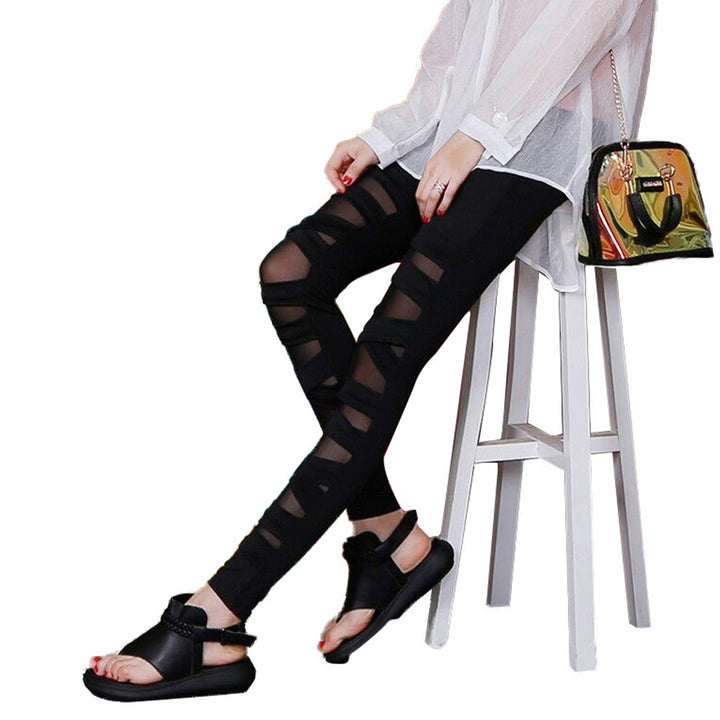 Damer Modiga leggings med transparenta insättningar och unik design Mirla-Eva Jonsson