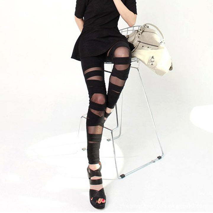 Damer Modiga leggings med transparenta insättningar och unik design Mirla-Eva Jonsson