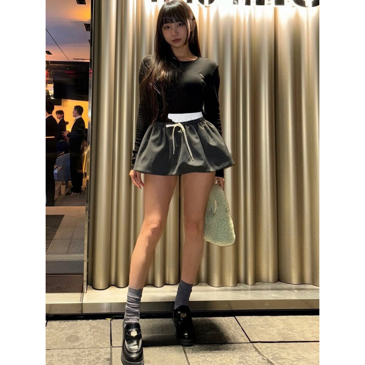 Damer Modisch Miniskirt med elastisk midja och sidodragkedja Mirla-Eva Jonsson