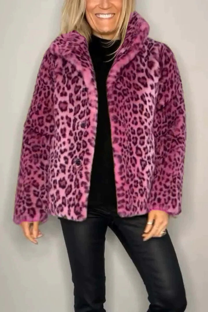 Damer Modisch Plyschrock med Leopardsmönster och elegant snitt Mirla-Eva Jonsson