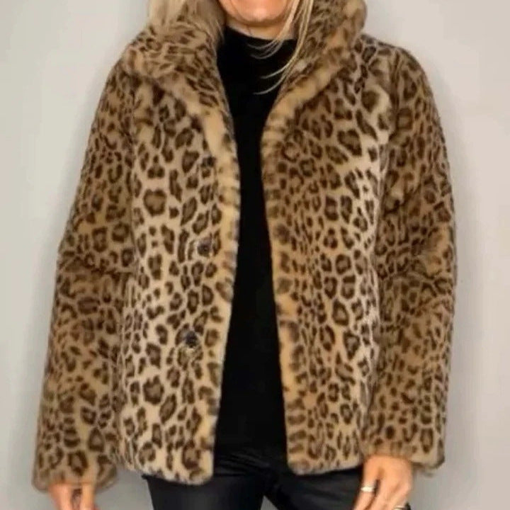 Damer Modisch Plyschrock med Leopardsmönster och elegant snitt Mirla-Eva Jonsson