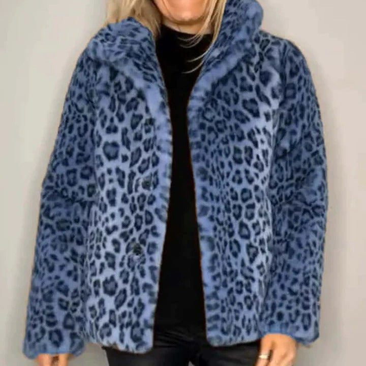 Damer Modisch Plyschrock med Leopardsmönster och elegant snitt Mirla-Eva Jonsson