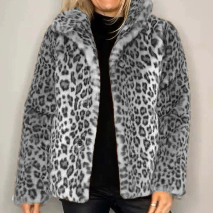 Damer Modisch Plyschrock med Leopardsmönster och elegant snitt Mirla-Eva Jonsson