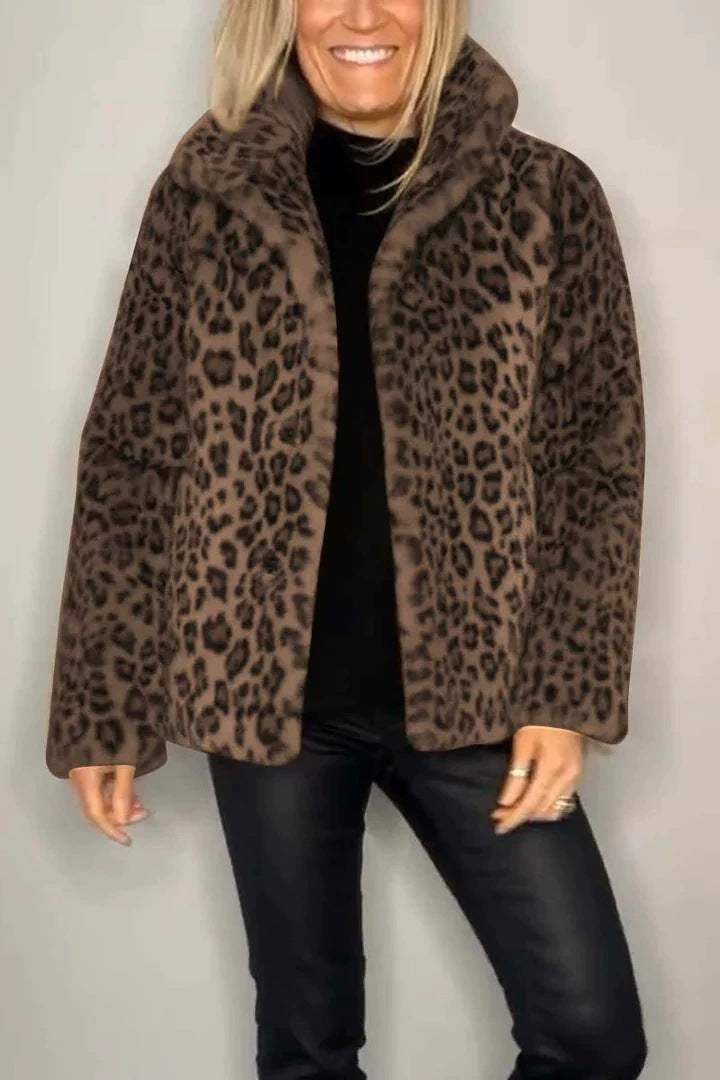 Damer Modisch Plyschrock med Leopardsmönster och elegant snitt Mirla-Eva Jonsson