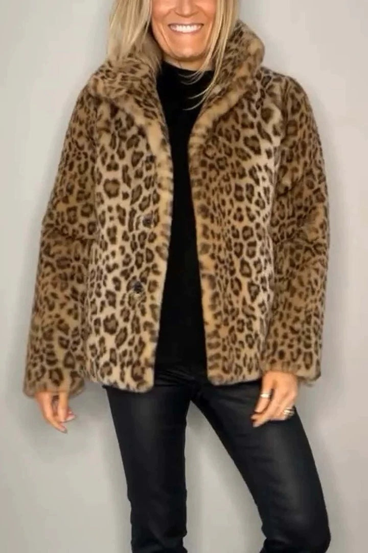 Damer Modisch Plyschrock med Leopardsmönster och elegant snitt Mirla-Eva Jonsson