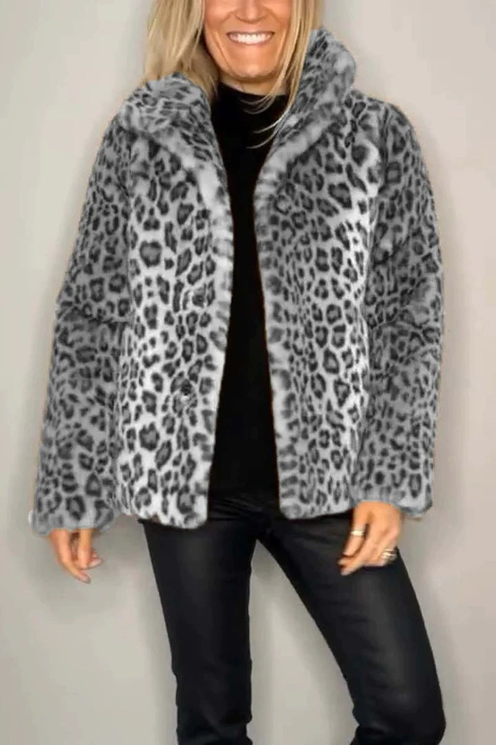Damer Modisch Plyschrock med Leopardsmönster och elegant snitt Mirla-Eva Jonsson