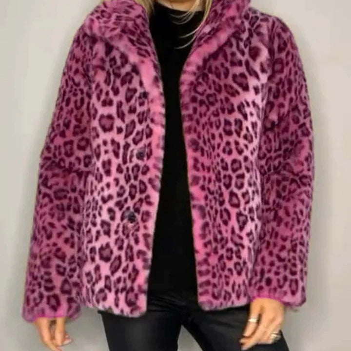 Damer Modisch Plyschrock med Leopardsmönster och elegant snitt Mirla-Eva Jonsson
