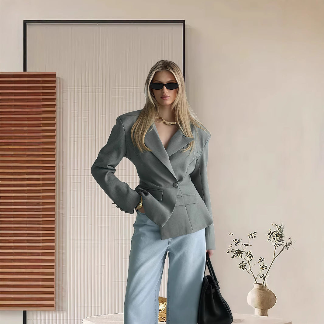 Damer Modish Oversized Blazerjacka med unik skärning Eva Jonsson-Eva Jonsson