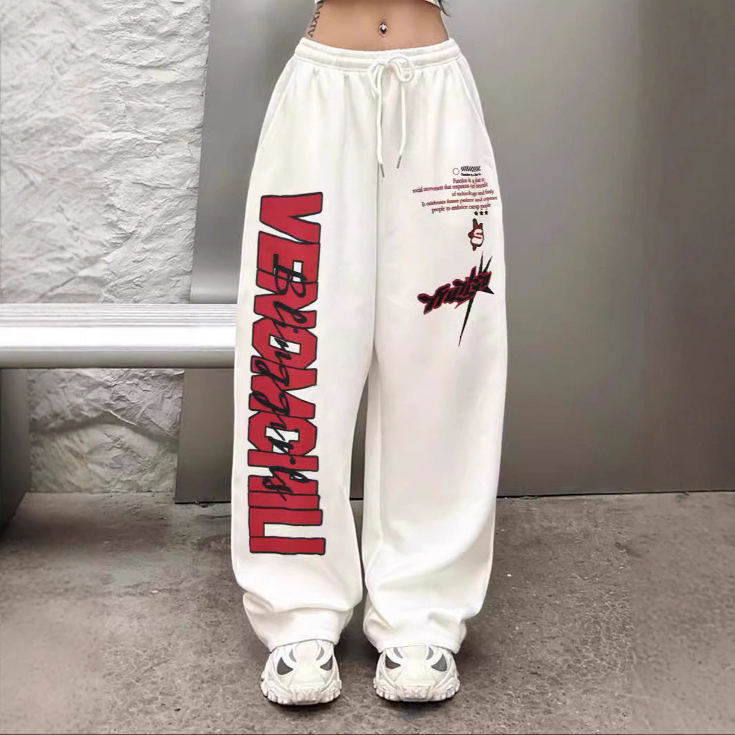 Damer Modiska Sweatpants med iögonfallande grafiskt tryck Mirla-Eva Jonsson