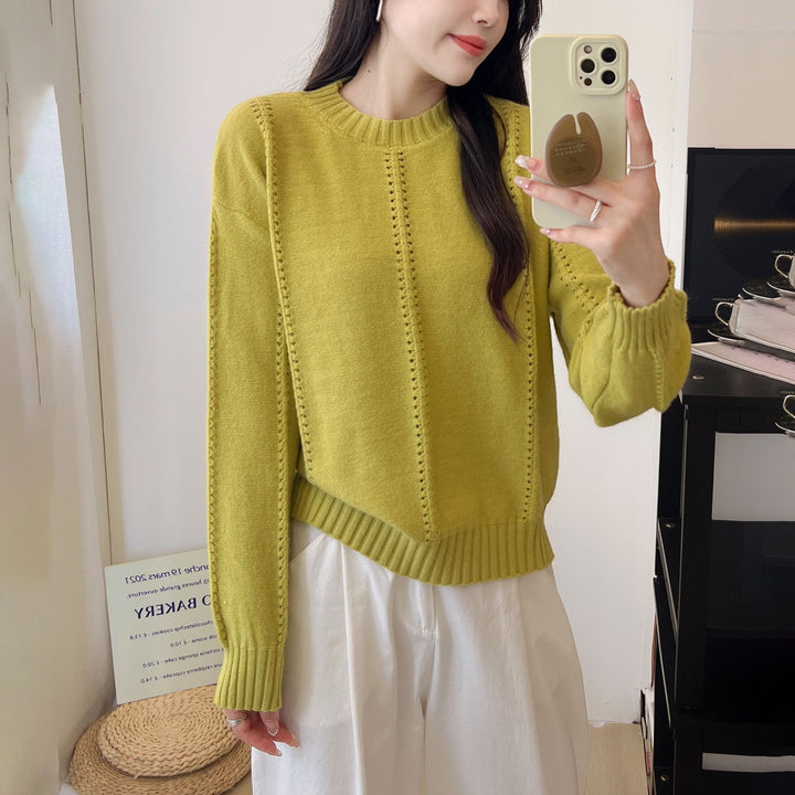 Damer Mönstrad stickad tröja med bekväma oversized snitt Eva Jonsson-Eva Jonsson