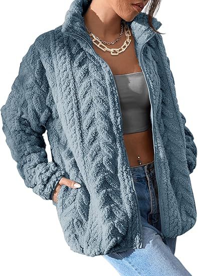 Damer Mysfleecejacka med oversized passform och ståkrage Mirla-Eva Jonsson