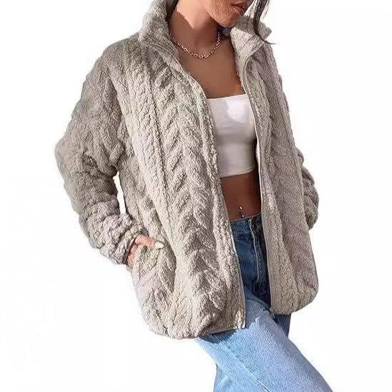 Damer Mysfleecejacka med oversized passform och ståkrage Mirla-Eva Jonsson
