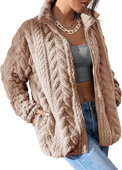 Damer Mysfleecejacka med oversized passform och ståkrage Mirla-Eva Jonsson