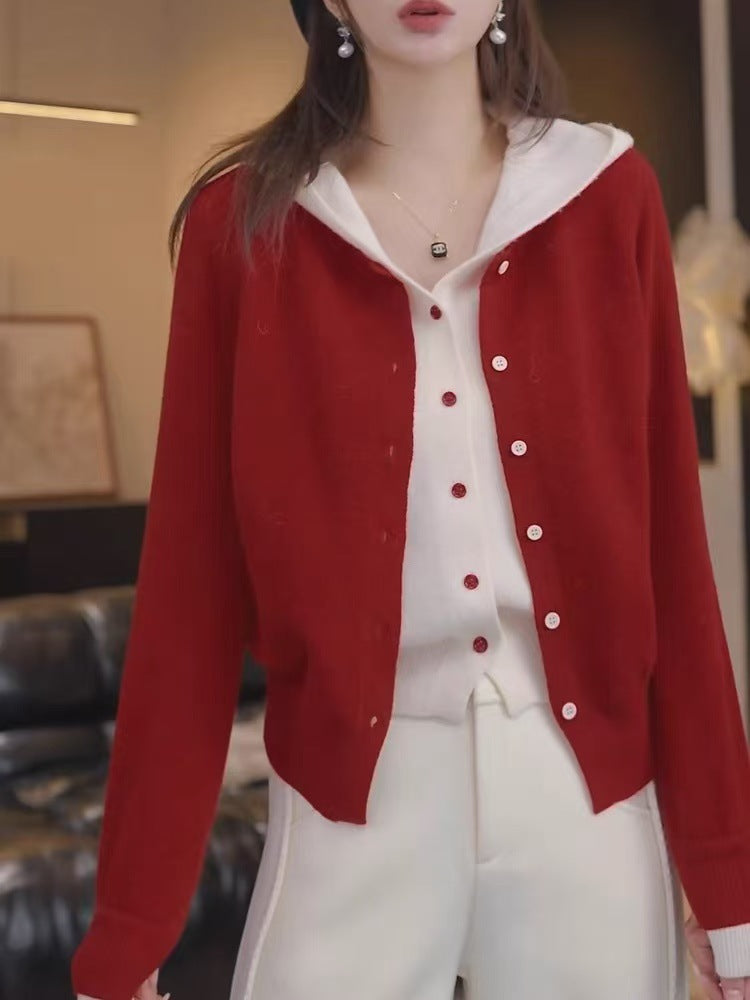 Damer Mysig Cardigan med Huva och Knappar Eva Jonsson-Eva Jonsson