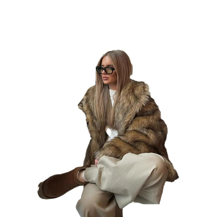 Damer Mysig Faux-Fur Jacka med mjukt Foder Mirla-Eva Jonsson