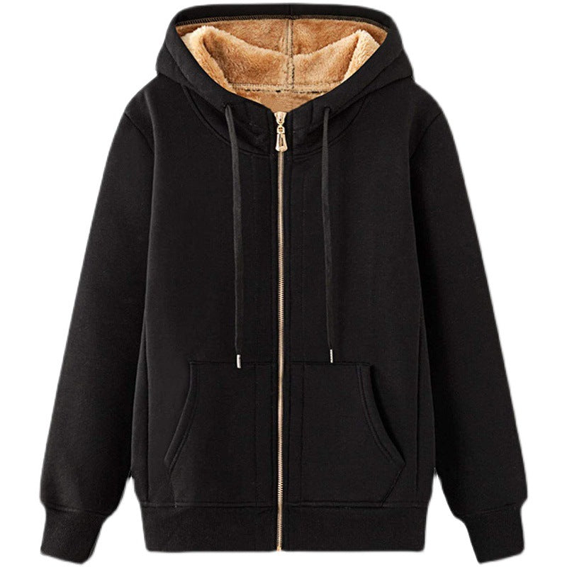 Damer Mysig Fleece-Jacka med Huva Mirla-Eva Jonsson