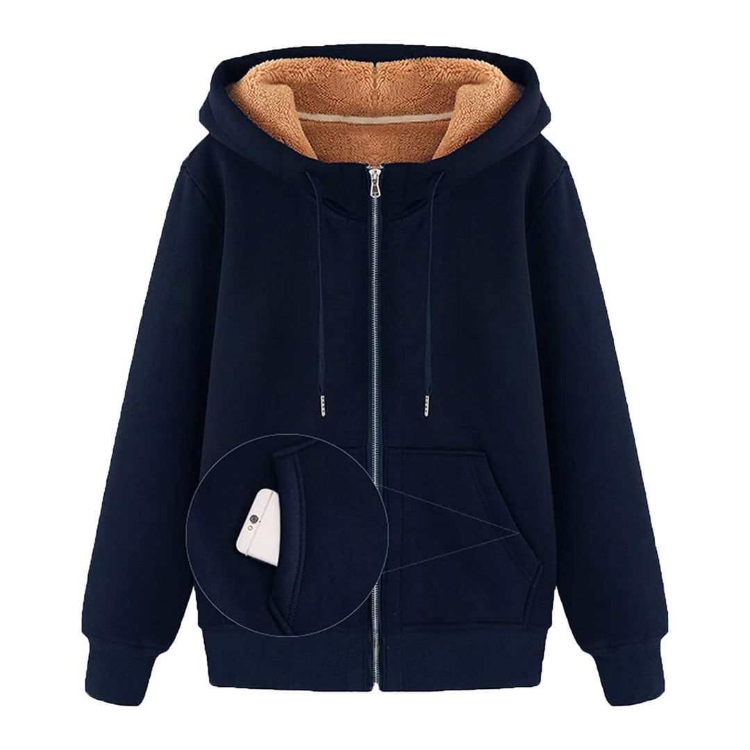 Damer Mysig Fleece-Jacka med Huva Mirla-Eva Jonsson