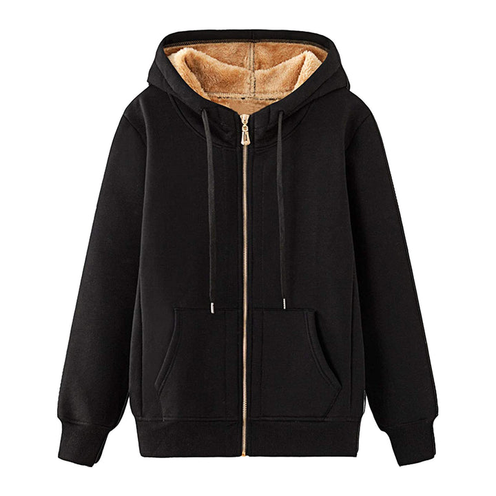 Damer Mysig Fleece-Jacka med Huva Mirla-Eva Jonsson