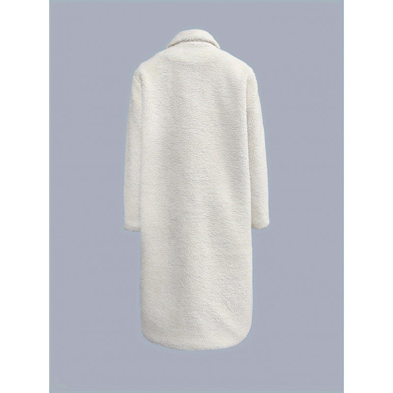 Damer Mysig Fleece-kappa med fickor och knäppning Mirla-Eva Jonsson