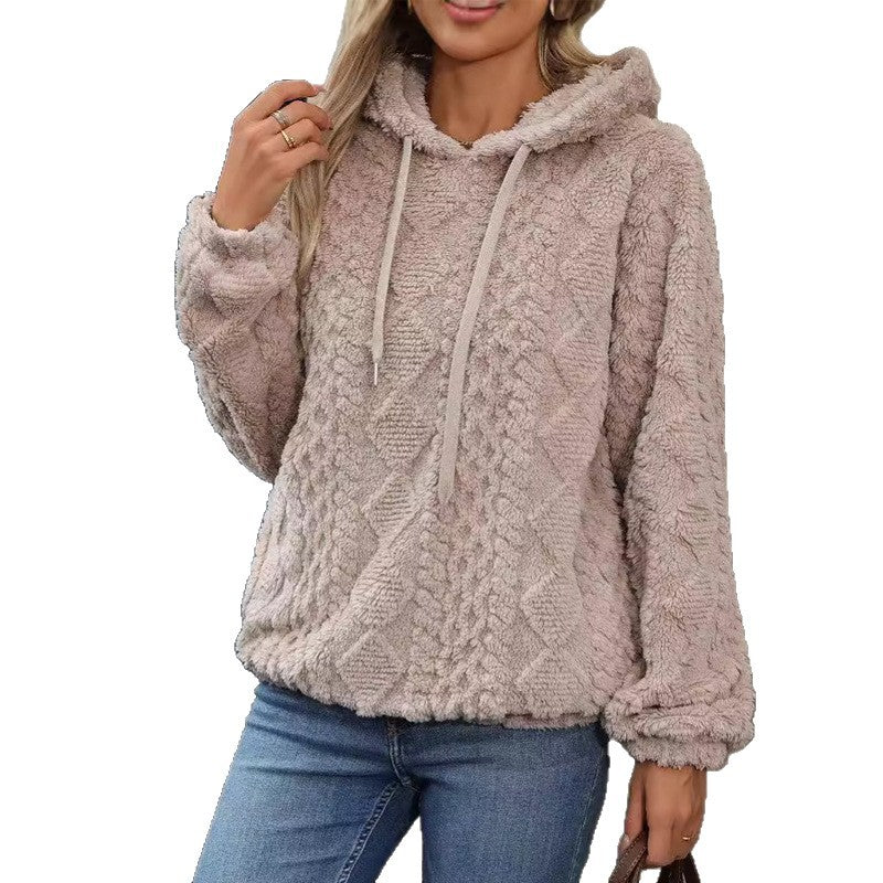 Damer Mysig Hoodie I Särskild Stickdesign Mirla-Eva Jonsson