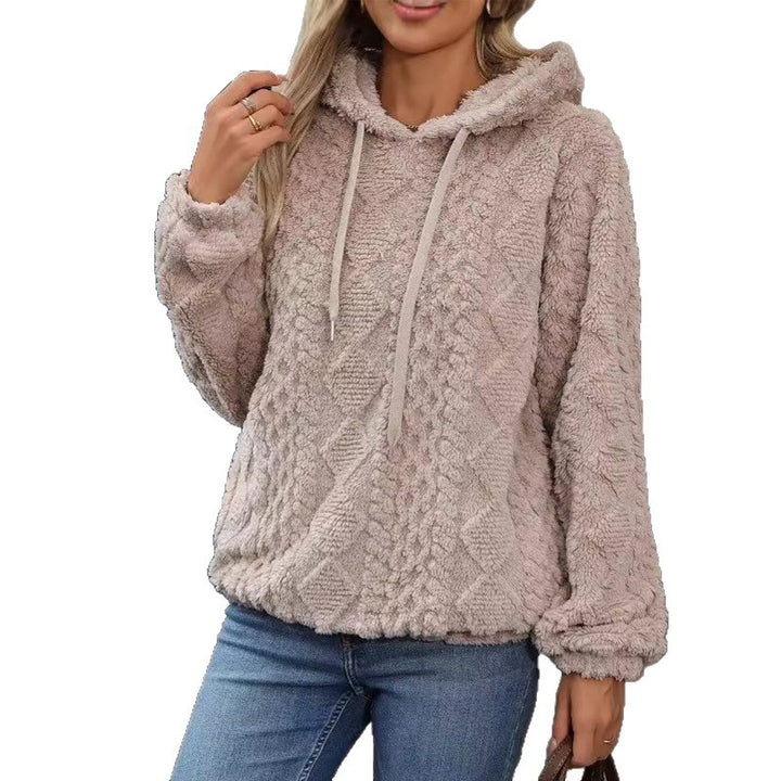 Damer Mysig Hoodie I Särskild Stickdesign Mirla-Eva Jonsson