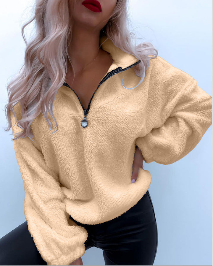 Damer Mysig Hoodie i Teddyfleece Mirla-Eva Jonsson