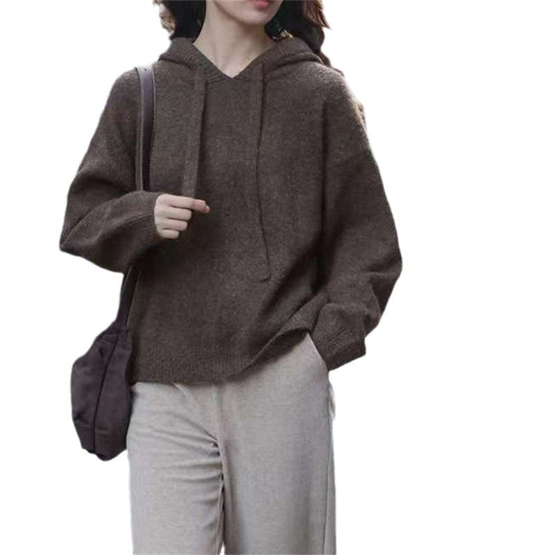 Damer Mysig Hoodie-tröja i mjuk ull Mirla-Eva Jonsson