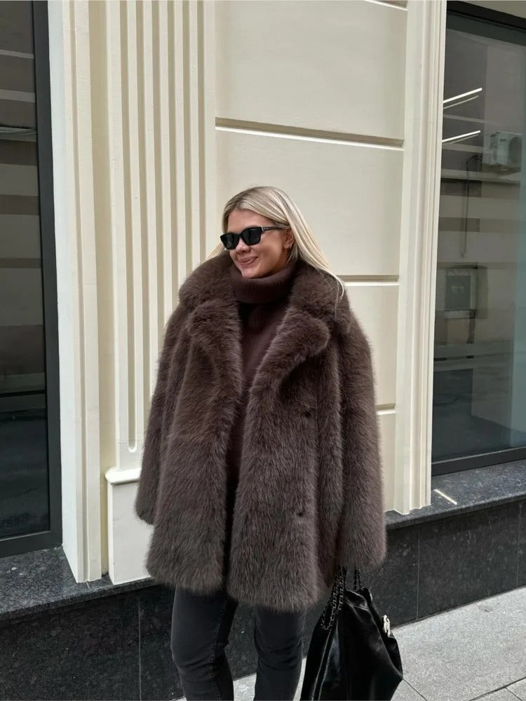 Damer Mysig Konstpälsjacka Mirla-Eva Jonsson