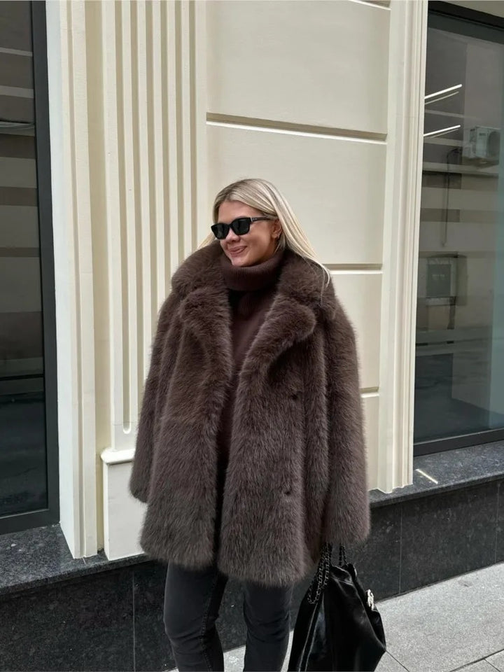 Damer Mysig Konstpälsjacka Mirla-Eva Jonsson