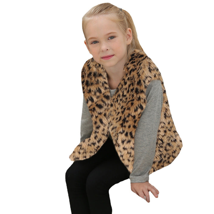 Damer Mysig Konstpälsväst med Leopardsmönster Mirla-Eva Jonsson