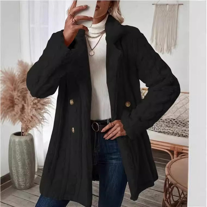 Damer Mysig Långrock med Knappdesign Mirla-Eva Jonsson