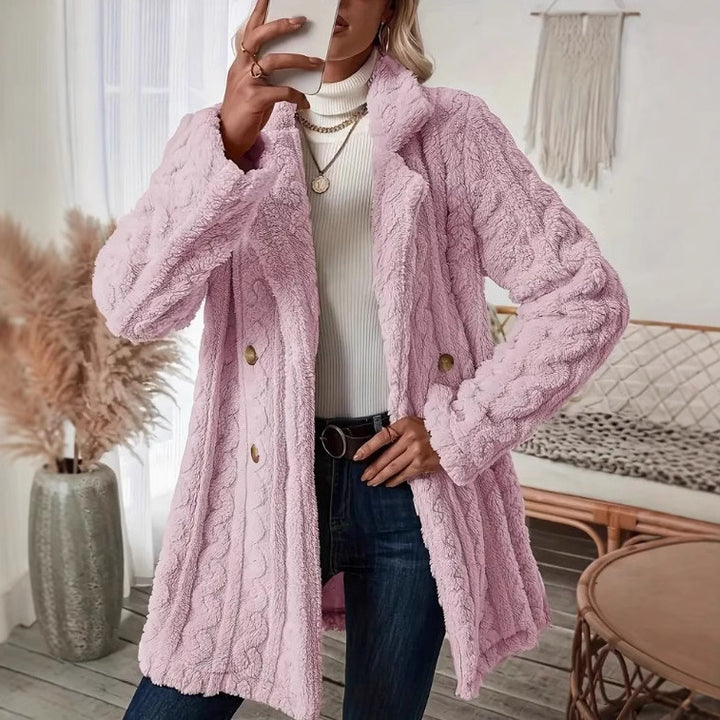 Damer Mysig Långrock med Knappdesign Mirla-Eva Jonsson